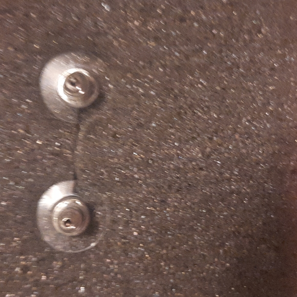 New stud esrings blue turquoise stone centered silver plated tribal aztec mayan - Picture 2 of 2